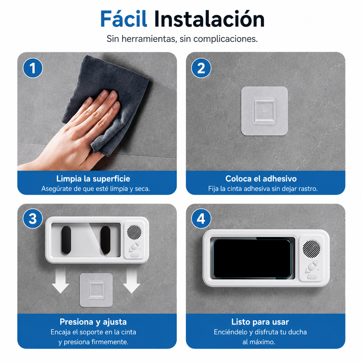 Soporte de Ducha Bluetooth