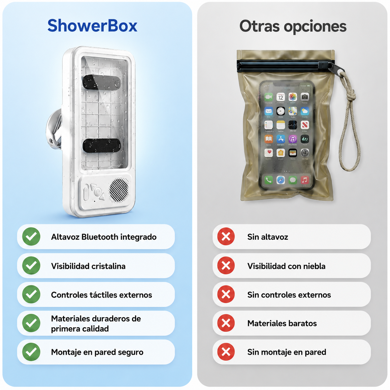 Soporte de Ducha Bluetooth